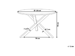 Table Ronde En Bois Clair Et Blanc JACKSONVILLE -Meilleur Meubles Magasin table a manger 16227037