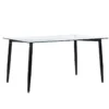 Table De Salle à Manger En Verre / Pieds Noirs 150 X 90 Cm TOTHAM -Meilleur Meubles Magasin table a manger 16227593