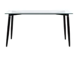 Table De Salle à Manger En Verre / Pieds Noirs 150 X 90 Cm TOTHAM -Meilleur Meubles Magasin table a manger 16227599