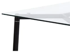 Table De Salle à Manger En Verre / Pieds Noirs 150 X 90 Cm TOTHAM -Meilleur Meubles Magasin table a manger 16227601