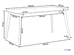 Table De Salle à Manger 150 X 90 Cm MADOX -Meilleur Meubles Magasin table a manger 16228395