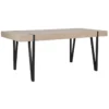 Table 180 X 90 Cm Bois Clair Et Noir ADENA -Meilleur Meubles Magasin table a manger 16228415