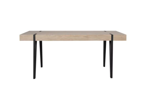 Table 180 X 90 Cm Bois Clair Et Noir ADENA -Meilleur Meubles Magasin table a manger 16228421
