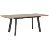 Table à Manger Extensible Effet Bois Foncé Et Noire 160/200 X 90 Cm SALVADOR -Meilleur Meubles Magasin table a manger 16266099