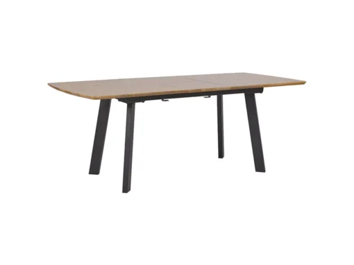 Table à Manger Extensible Effet Bois Foncé Et Noire 160/200 X 90 Cm SALVADOR -Meilleur Meubles Magasin table a manger 16266099