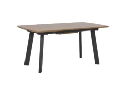Table à Manger Extensible Effet Bois Foncé Et Noire 160/200 X 90 Cm SALVADOR -Meilleur Meubles Magasin table a manger 16266107