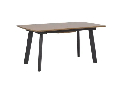 Table à Manger Extensible Effet Bois Foncé Et Noire 160/200 X 90 Cm SALVADOR -Meilleur Meubles Magasin table a manger 16266109