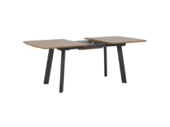 Table à Manger Extensible Effet Bois Foncé Et Noire 160/200 X 90 Cm SALVADOR -Meilleur Meubles Magasin table a manger 16266111