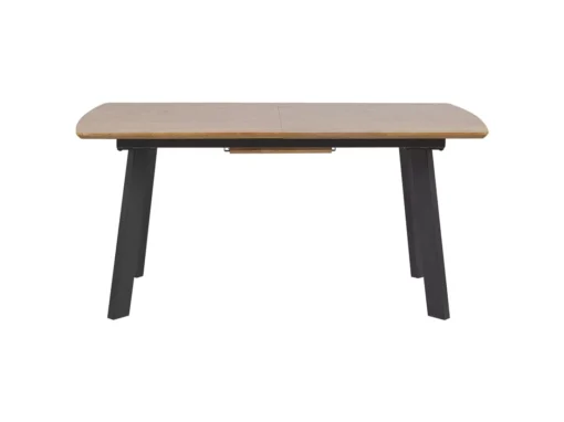 Table à Manger Extensible Effet Bois Foncé Et Noire 160/200 X 90 Cm SALVADOR -Meilleur Meubles Magasin table a manger 16266113