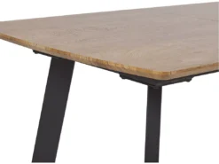 Table à Manger Extensible Effet Bois Foncé Et Noire 160/200 X 90 Cm SALVADOR -Meilleur Meubles Magasin table a manger 16266117