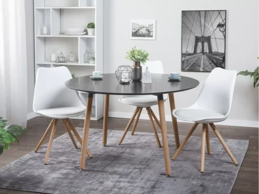 Table De Salle à Manger Noire 120 Cm BOVIO -Meilleur Meubles Magasin table a manger 16408477