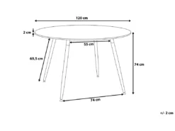 Table De Salle à Manger Noire 120 Cm BOVIO -Meilleur Meubles Magasin table a manger 16408479