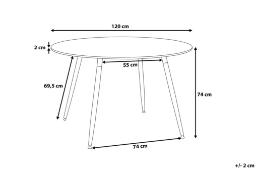 Table De Salle à Manger Noire 120 Cm BOVIO -Meilleur Meubles Magasin table a manger 16408479