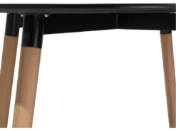 Table De Salle à Manger Noire 120 Cm BOVIO -Meilleur Meubles Magasin table a manger 16408483