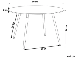 Table De Salle à Manger Noire 90 Cm BOVIO -Meilleur Meubles Magasin table a manger 16408563