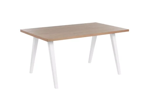 Table De Salle à Manger Bois Clair Et Blanc 150 X 90 Cm LENISTER -Meilleur Meubles Magasin table a manger 16408695