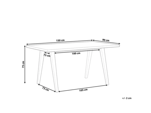 Table De Salle à Manger Bois Clair Et Blanc 150 X 90 Cm LENISTER -Meilleur Meubles Magasin table a manger 16408699