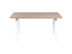 Table De Salle à Manger Bois Clair Et Blanc 150 X 90 Cm LENISTER -Meilleur Meubles Magasin table a manger 16408701
