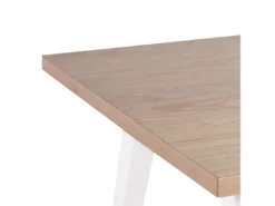 Table De Salle à Manger Bois Clair Et Blanc 150 X 90 Cm LENISTER -Meilleur Meubles Magasin table a manger 16408703