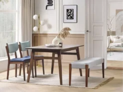 Table De Salle à Manger En Bois D'hévéa Sombre VENTERA -Meilleur Meubles Magasin table a manger 16689773