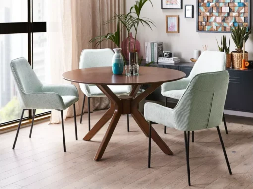Table à Manger Ronde ⌀ 120 Cm Bois Sombre TYMIS -Meilleur Meubles Magasin table a manger 16689969