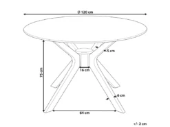 Table à Manger Ronde ⌀ 120 Cm Bois Sombre TYMIS -Meilleur Meubles Magasin table a manger 16689971