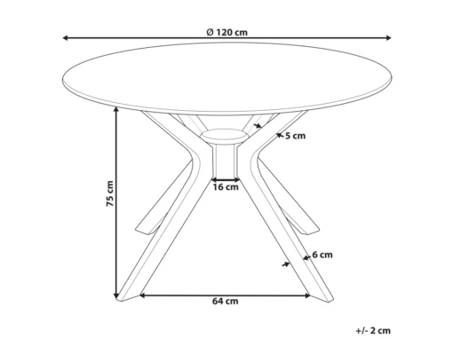 Table à Manger Ronde ⌀ 120 Cm Bois Sombre TYMIS -Meilleur Meubles Magasin table a manger 16689971