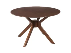 Table à Manger Ronde ⌀ 120 Cm Bois Sombre TYMIS -Meilleur Meubles Magasin table a manger 16689973