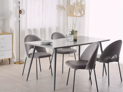 Table De Salle à Manger Effet Béton Gris 160 X 80 Cm SANTIAGO -Meilleur Meubles Magasin table a manger 16689981
