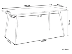 Table De Salle à Manger Effet Béton Gris 160 X 80 Cm SANTIAGO -Meilleur Meubles Magasin table a manger 16689983