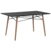 Table Noire 140 X 80 Cm BIONDI -Meilleur Meubles Magasin table a manger 16690011