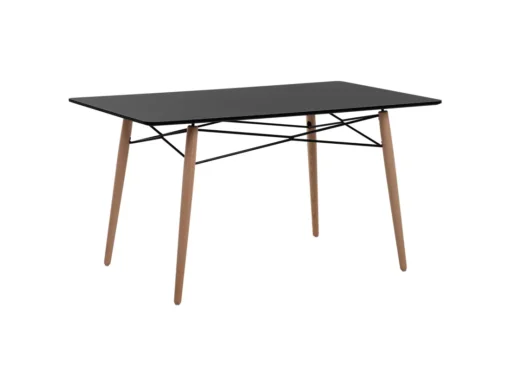 Table Noire 140 X 80 Cm BIONDI -Meilleur Meubles Magasin table a manger 16690011