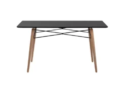 Table Noire 140 X 80 Cm BIONDI -Meilleur Meubles Magasin table a manger 16690017