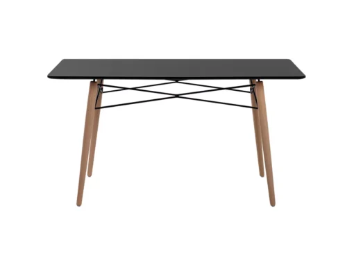 Table Noire 140 X 80 Cm BIONDI -Meilleur Meubles Magasin table a manger 16690017