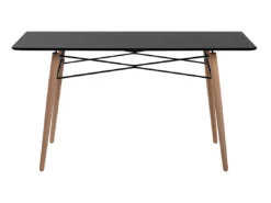 Table Noire 140 X 80 Cm BIONDI -Meilleur Meubles Magasin table a manger 16690019