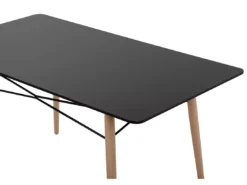 Table Noire 140 X 80 Cm BIONDI -Meilleur Meubles Magasin table a manger 16690021