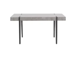 Table De Salle à Manger Effet Béton Et Noir 150 X 90 Cm ADENA -Meilleur Meubles Magasin table a manger 16690135