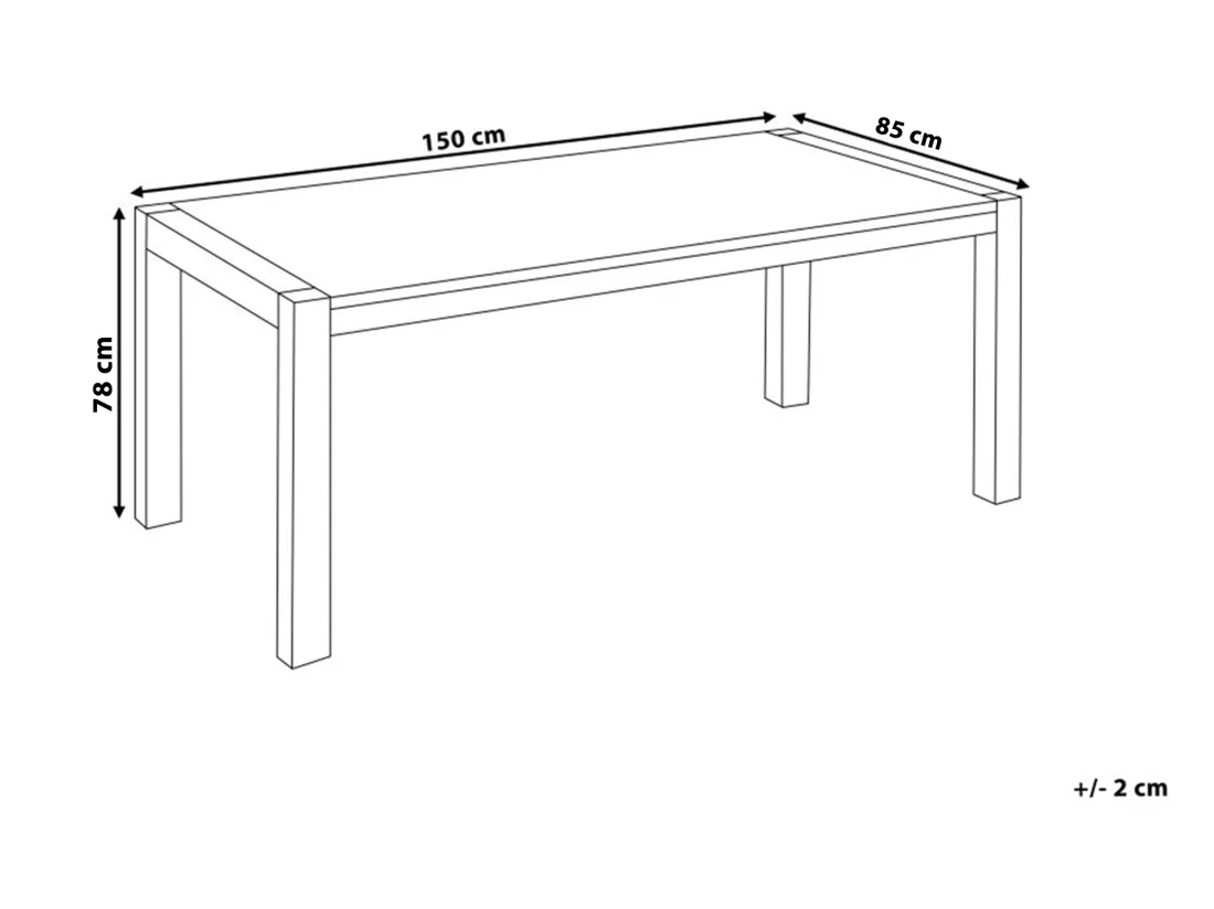 Table En Bois 150 X 85 Cm NATURA 5 Table En Bois 150 X 85 Cm NATURA – Image 3