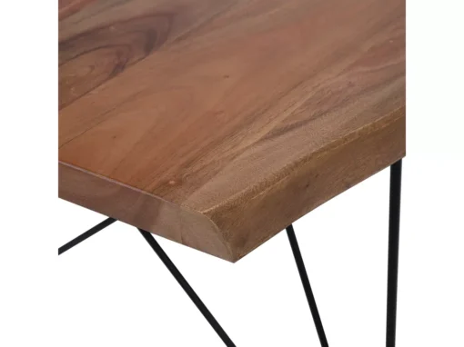 Table De Salle à Manger En Bois Foncé Et Métal 200 X 100 Cm MUMBAI -Meilleur Meubles Magasin table a manger 16690433