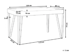 Table Bois Taupe/noir 130x80 Cm CAMBELL 12 Table Bois Taupe/noir 130x80 Cm CAMBELL -Meilleur Meubles Magasin table a manger 16690499