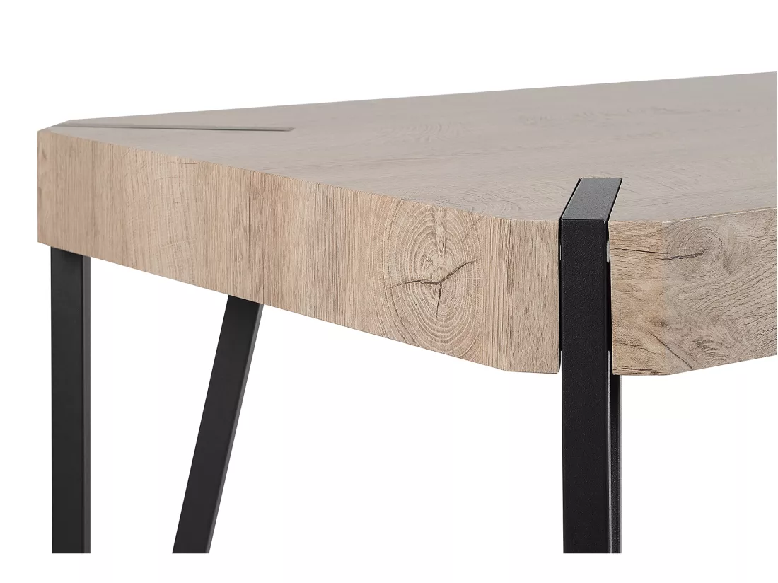Table Bois Taupe/noir 130x80 Cm CAMBELL 8 Table Bois Taupe/noir 130x80 Cm CAMBELL – Image 6