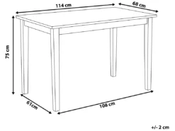 Table à Manger En Marron - Blanc 114 X 68 Cm GEORGIA -Meilleur Meubles Magasin table a manger 16690515