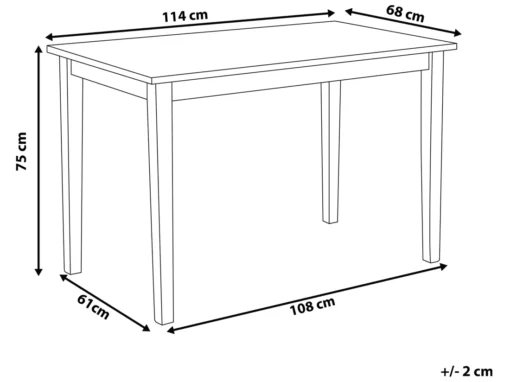 Table à Manger En Marron - Blanc 114 X 68 Cm GEORGIA -Meilleur Meubles Magasin table a manger 16690515