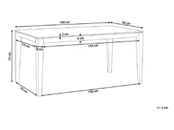 Table De Salle à Manger 160 X 90 En Noyer LOTTIE -Meilleur Meubles Magasin table a manger 16690557