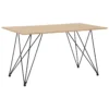 Table 140 X 80 Cm En Couleur Bois Clair Et Noir KENTON -Meilleur Meubles Magasin table a manger 16690627
