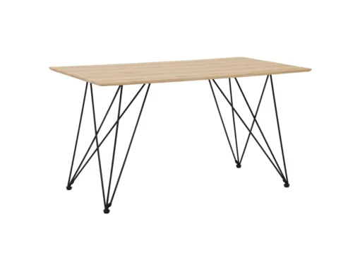Table 140 X 80 Cm En Couleur Bois Clair Et Noir KENTON -Meilleur Meubles Magasin table a manger 16690627