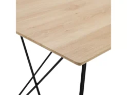 Table 140 X 80 Cm En Couleur Bois Clair Et Noir KENTON -Meilleur Meubles Magasin table a manger 16690635