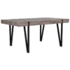 Table De Salle à Manger 150 X 90 Cm Effet Bois Foncé Et Noir ADENA -Meilleur Meubles Magasin table a manger 16690673