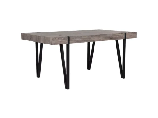 Table De Salle à Manger 150 X 90 Cm Effet Bois Foncé Et Noir ADENA -Meilleur Meubles Magasin table a manger 16690673