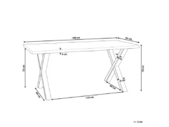 Table En Bois 180 X 95 Cm Marron/noir BROOKE -Meilleur Meubles Magasin table a manger 16690745